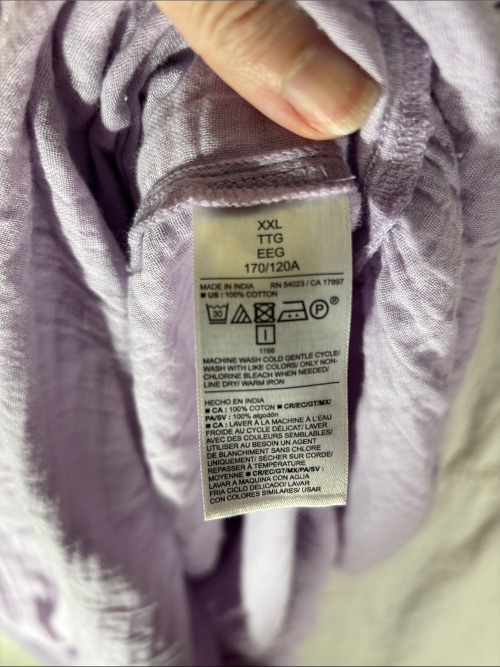 Old Navy XXL 100% Cotton Crinkle Gauze Tiered Maxi Sun Dress Lavender Boho Flowy - Picture 3 of 9